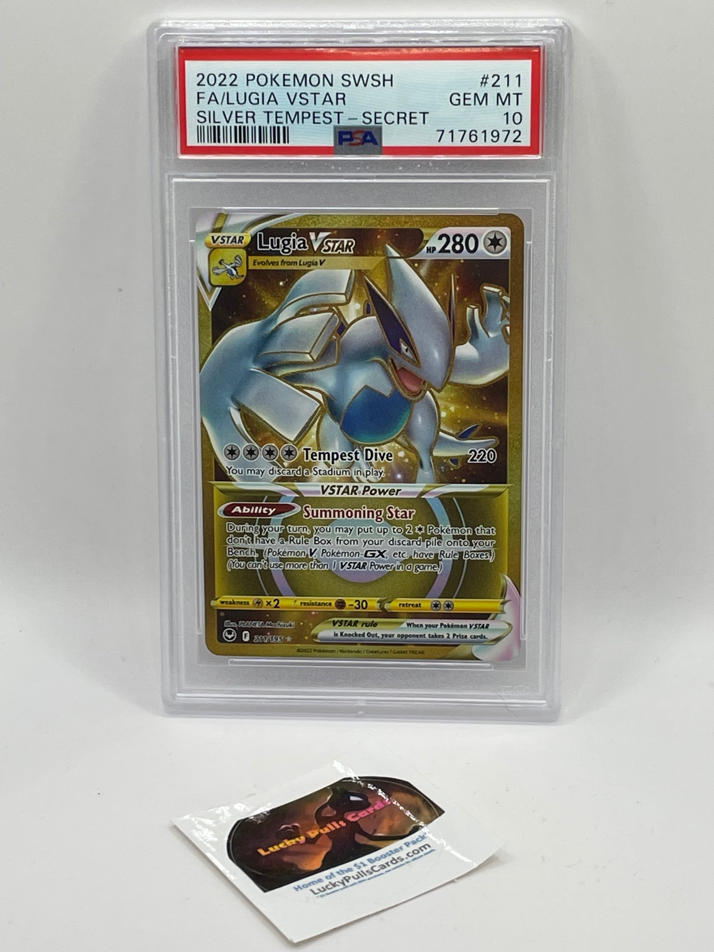 Lugia VSTAR Gold Secret - Silver Tempest - PSA 10