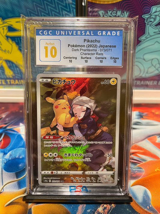 Pikachu Character Rare JP Dark Phantasma - CGC PERFECT 10