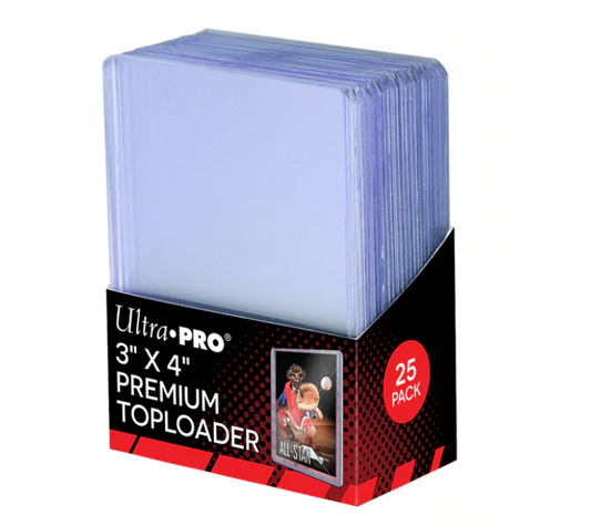 Premium Toploaders (25ct) - 3" x 4" Ultra Clear