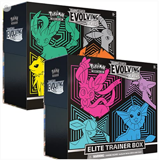 Evolving Skies Elite Trainer Box- Artwork SET of 2