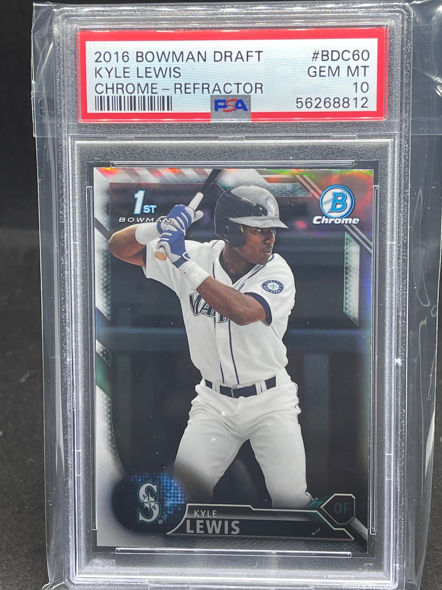 2016 Bowman Draft Chrome Refractor Kyle Lewis PSA 10